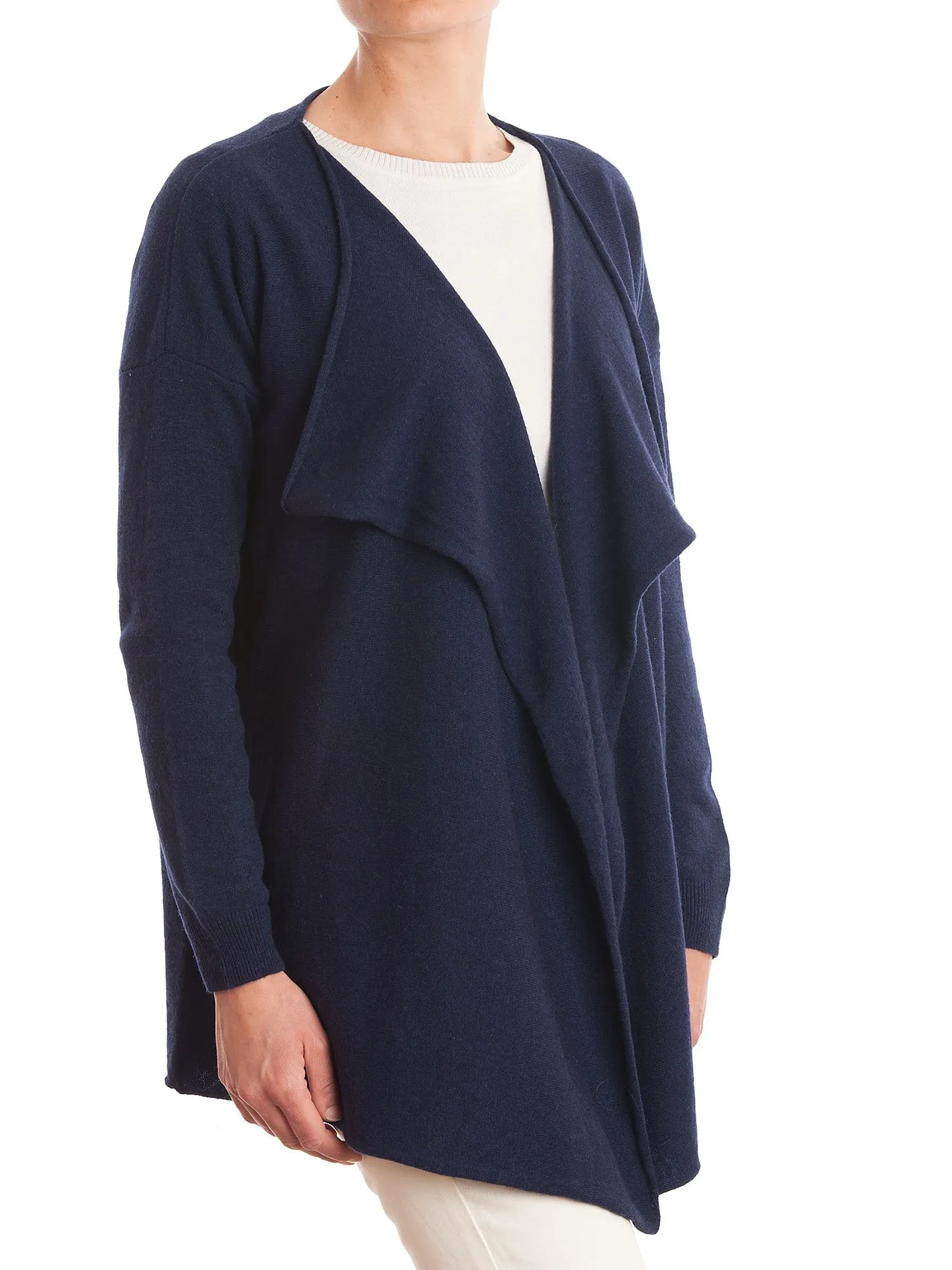 Cardigan asimmetrico misto cashmere