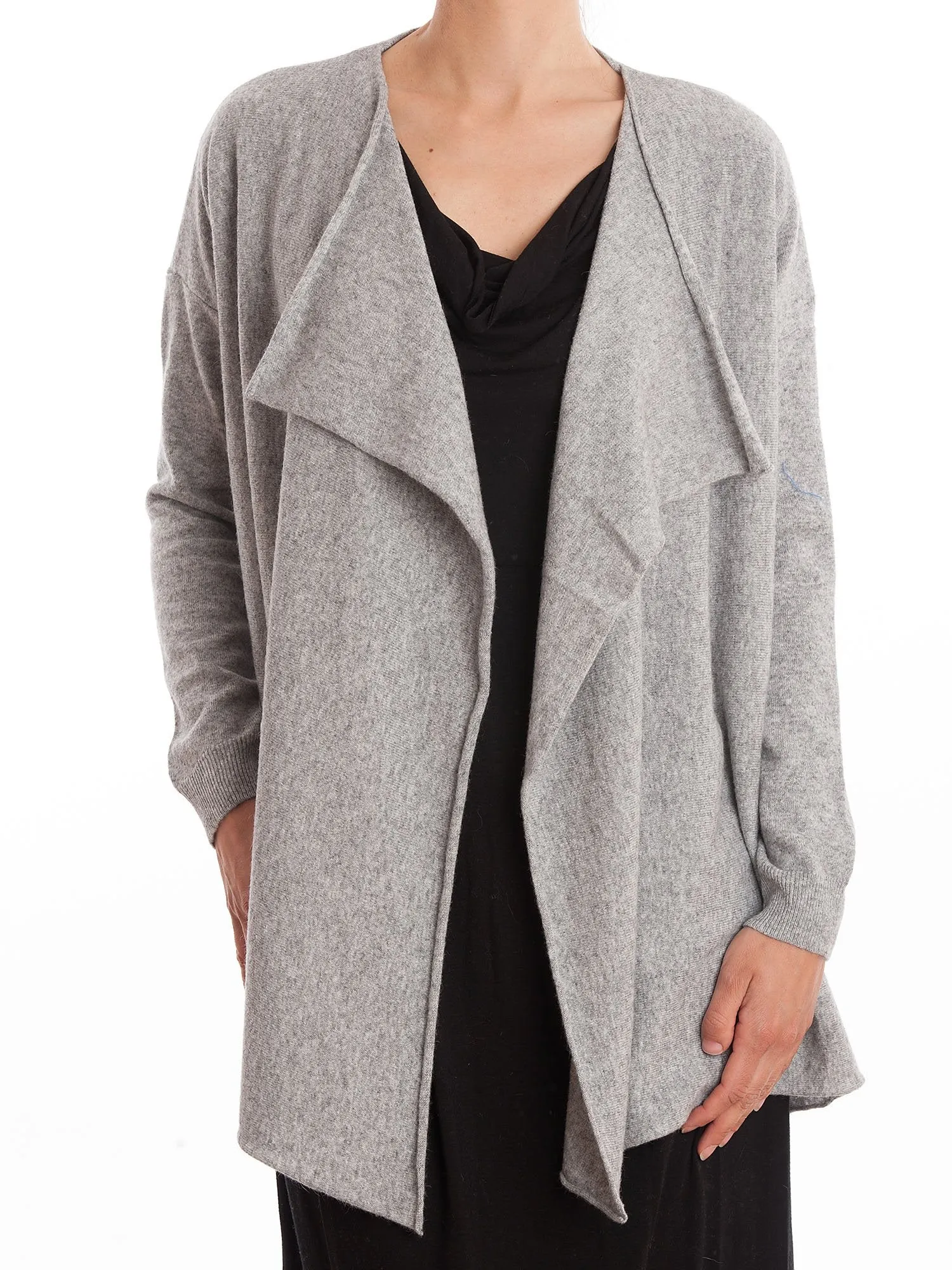 Cardigan asimmetrico misto cashmere