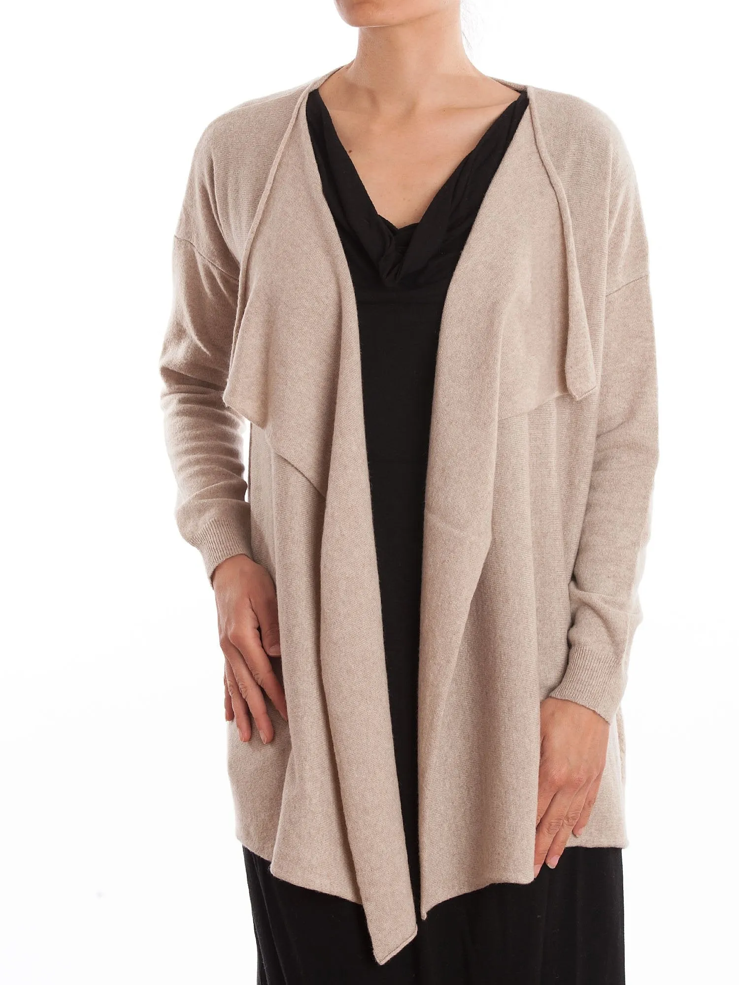 Cardigan asimmetrico misto cashmere