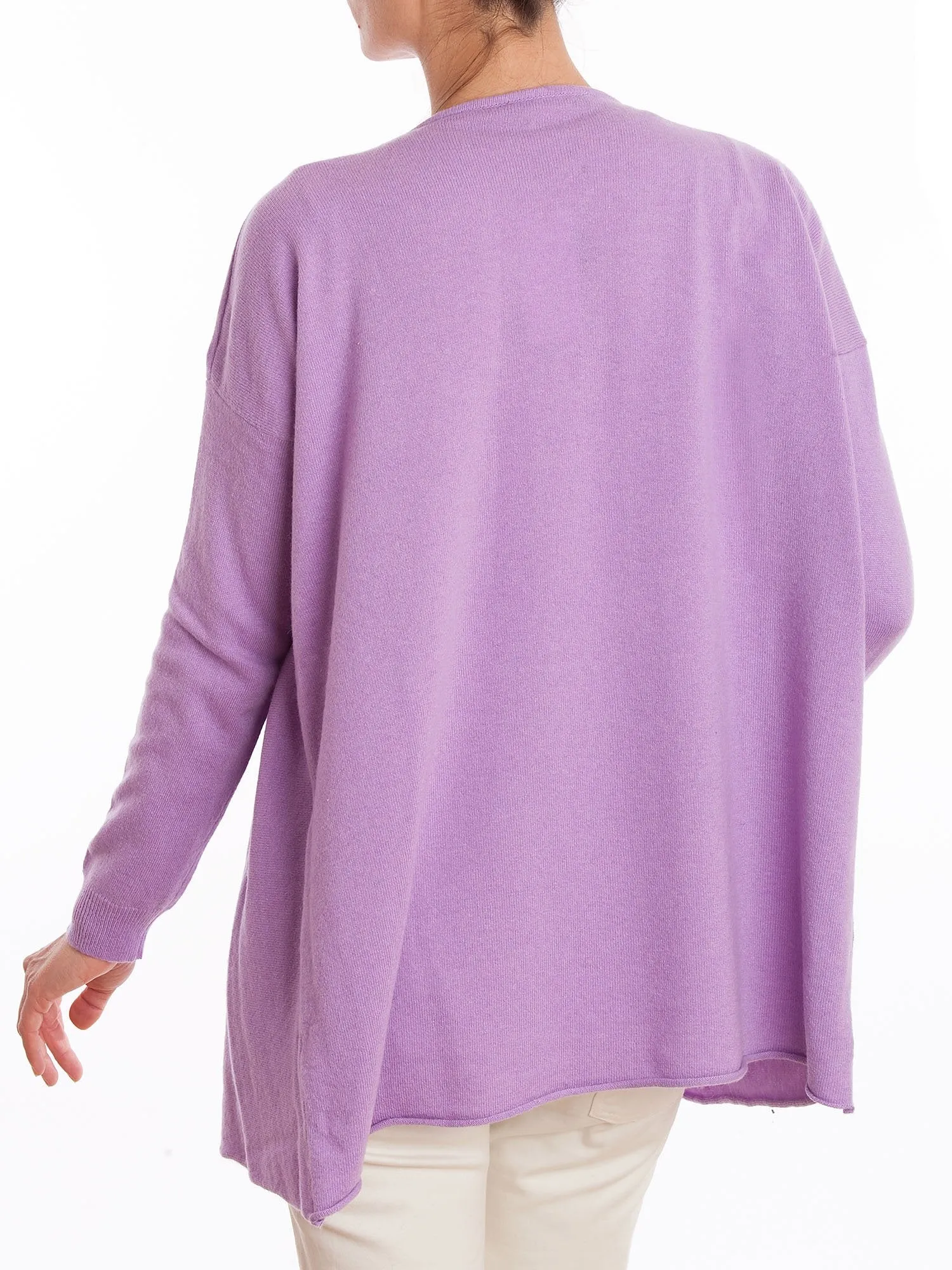 Cardigan asimmetrico misto cashmere