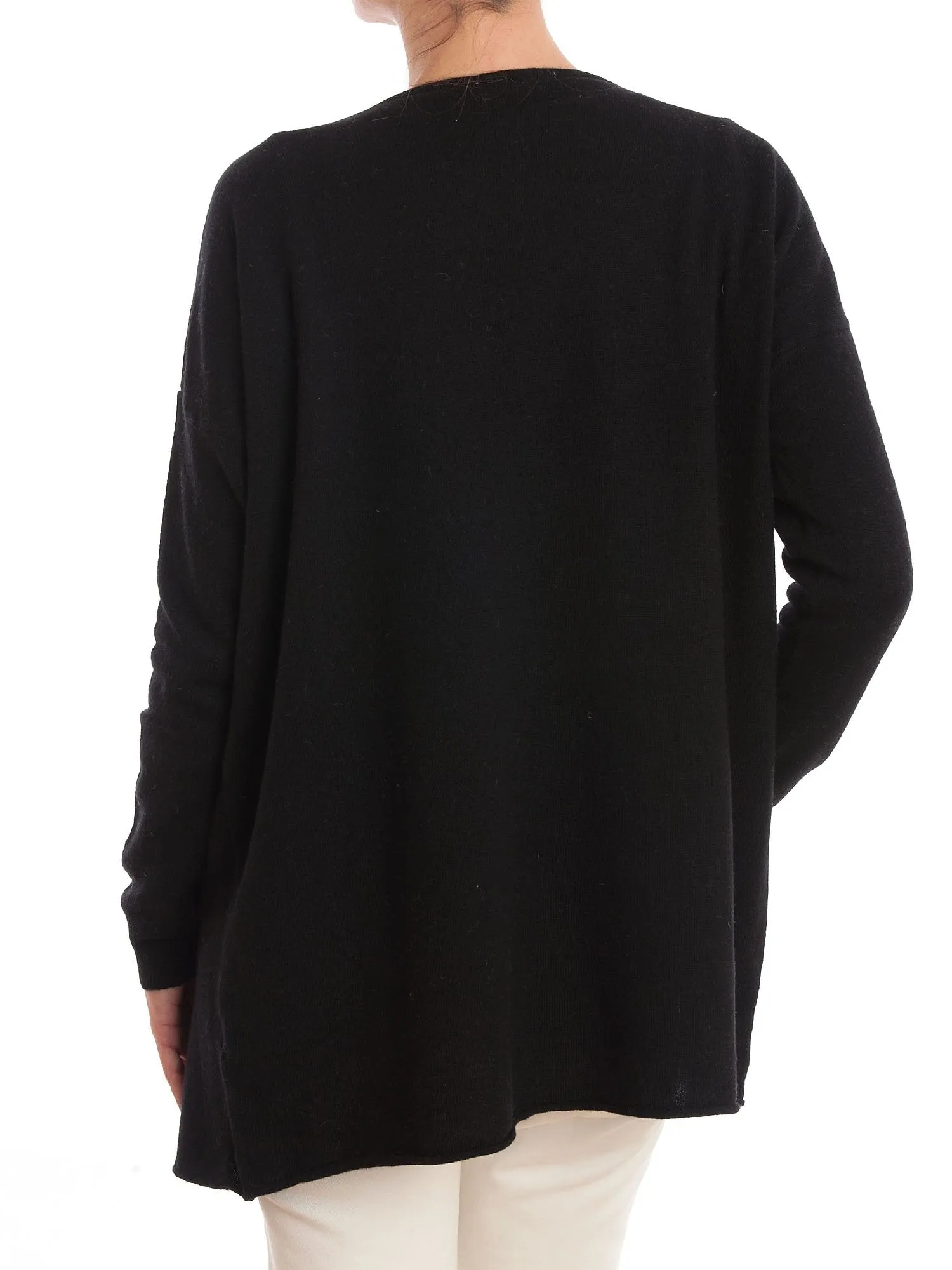 Cardigan asimmetrico misto cashmere