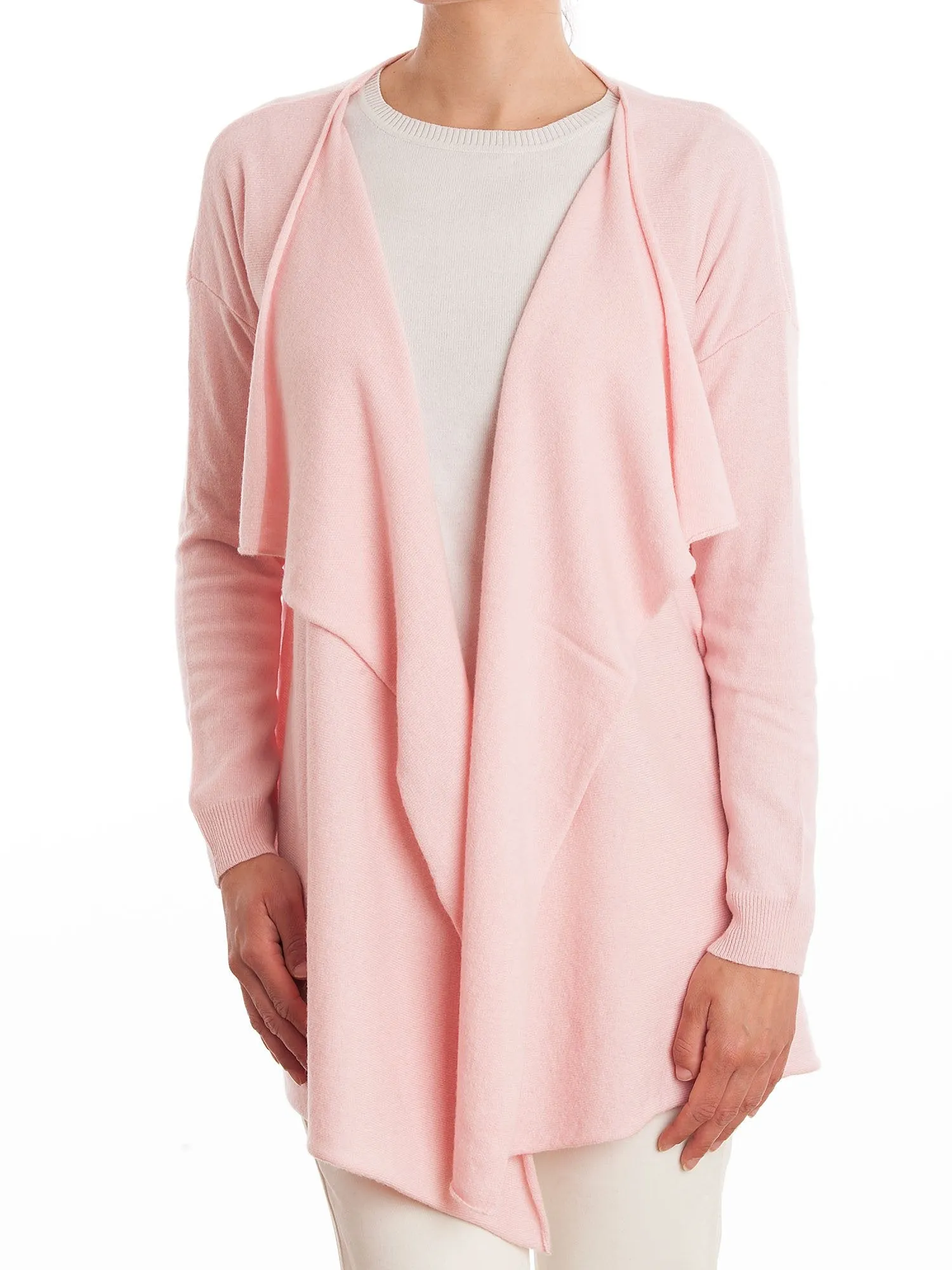 Cardigan asimmetrico misto cashmere
