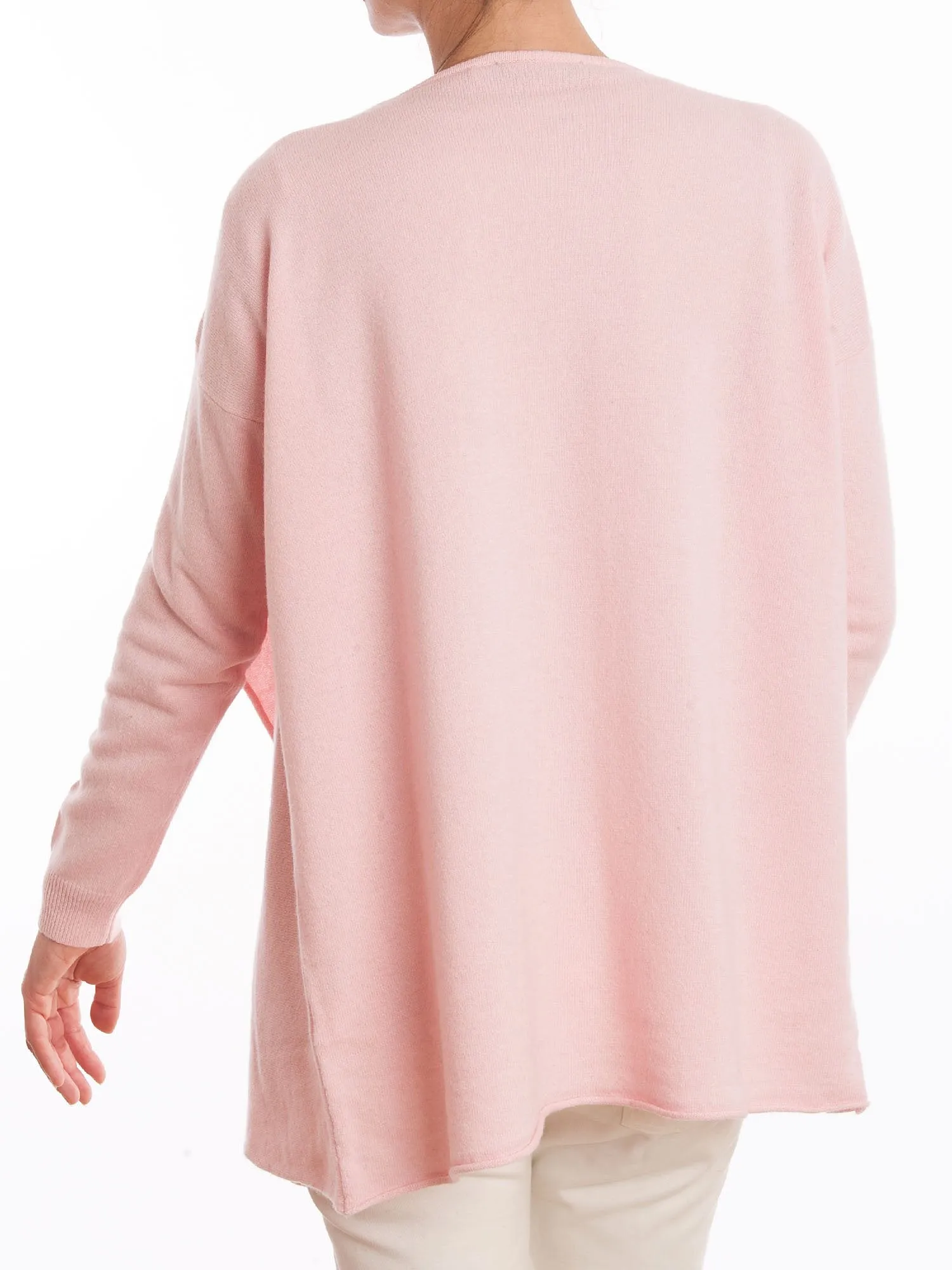 Cardigan asimmetrico misto cashmere