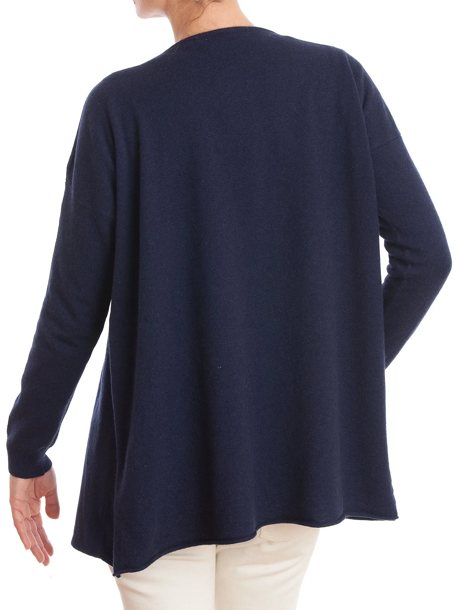 Cardigan asimmetrico misto cashmere