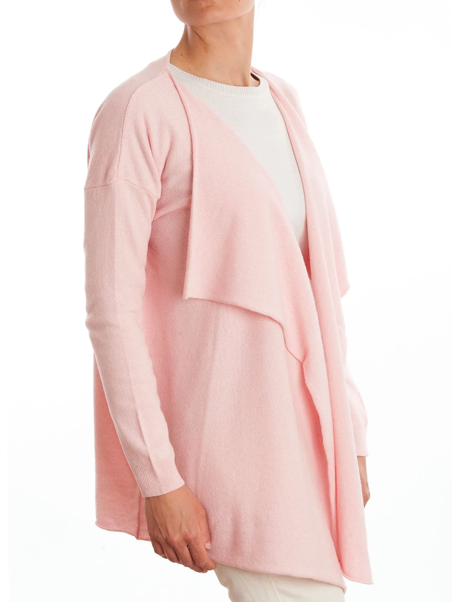 Cardigan asimmetrico misto cashmere