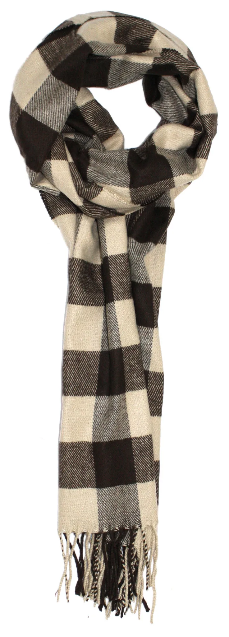 Classic Cashmere Feel Buffalo Check Scarf