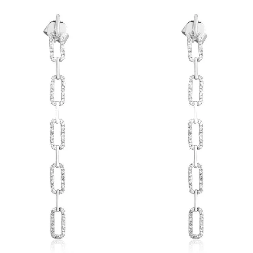 Opulent Diamond Flash Drop Earrings