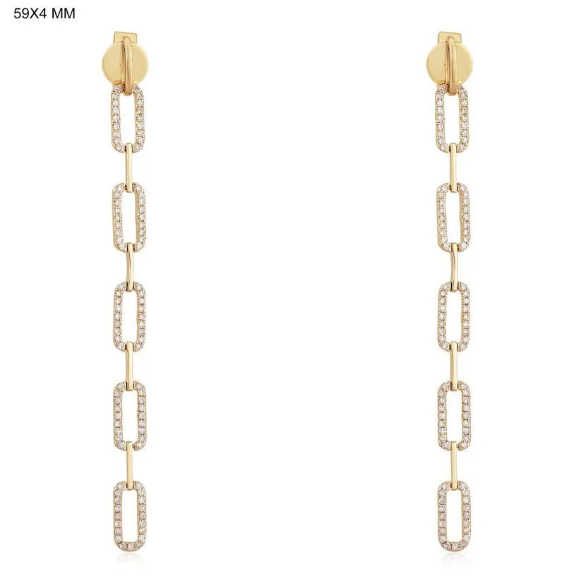 Opulent Diamond Flash Drop Earrings