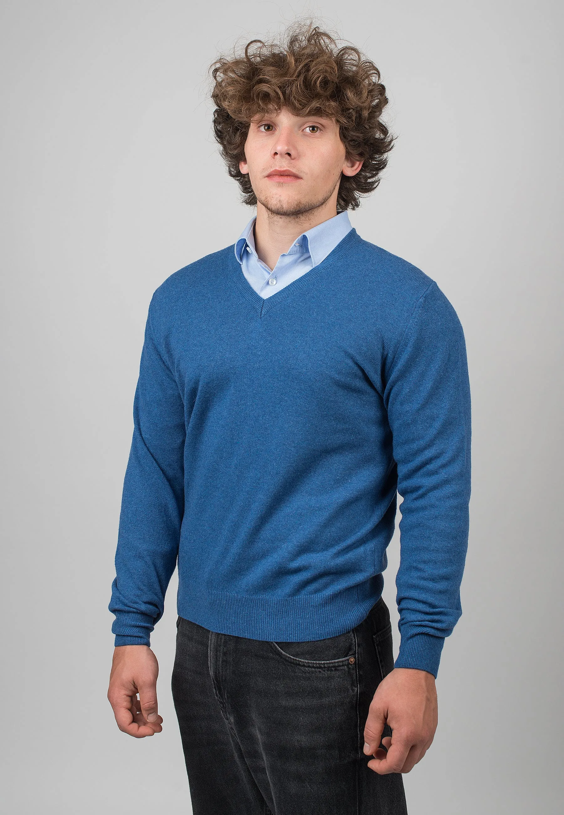 Scollo a V misto cashmere