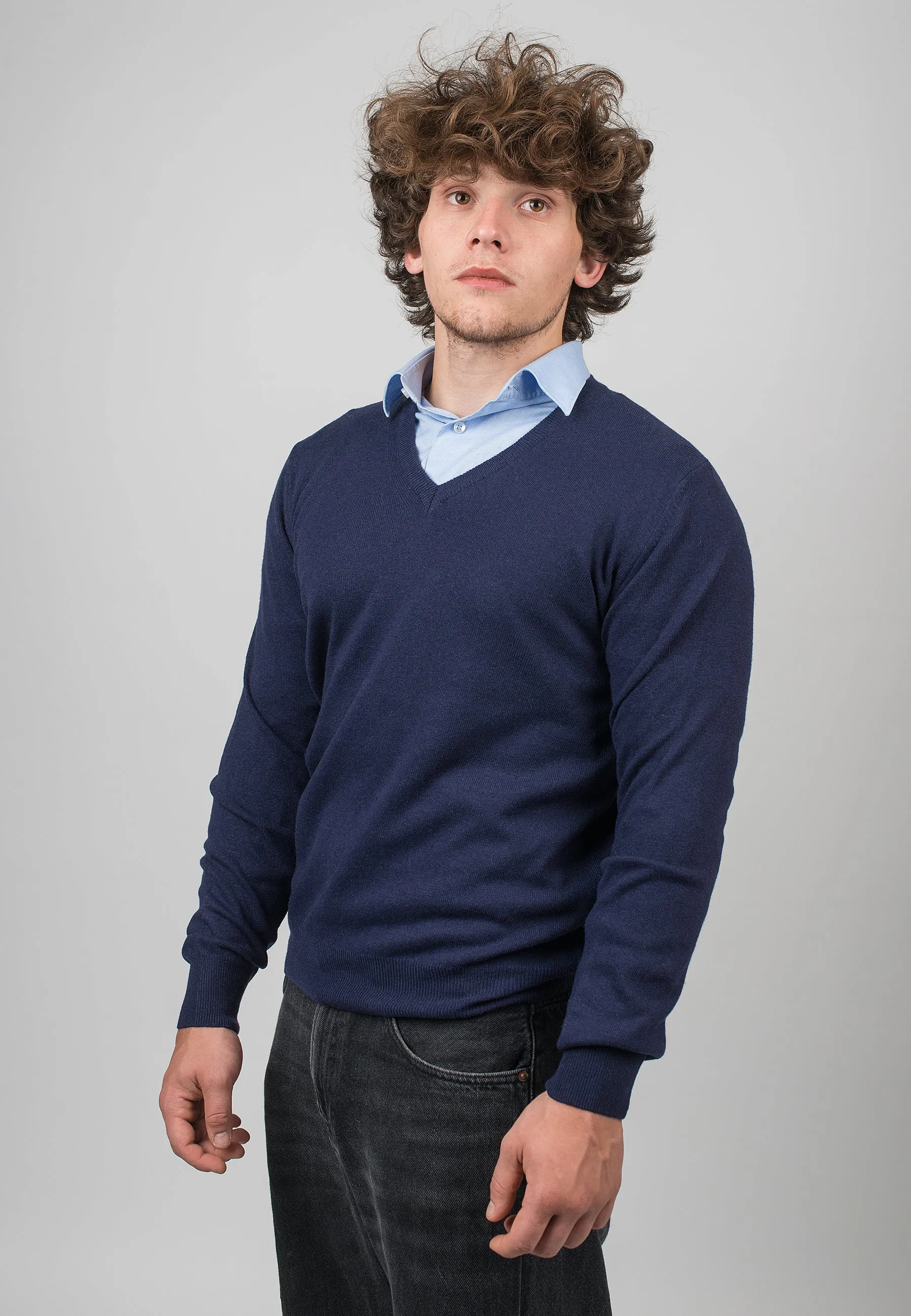 Scollo a V misto cashmere