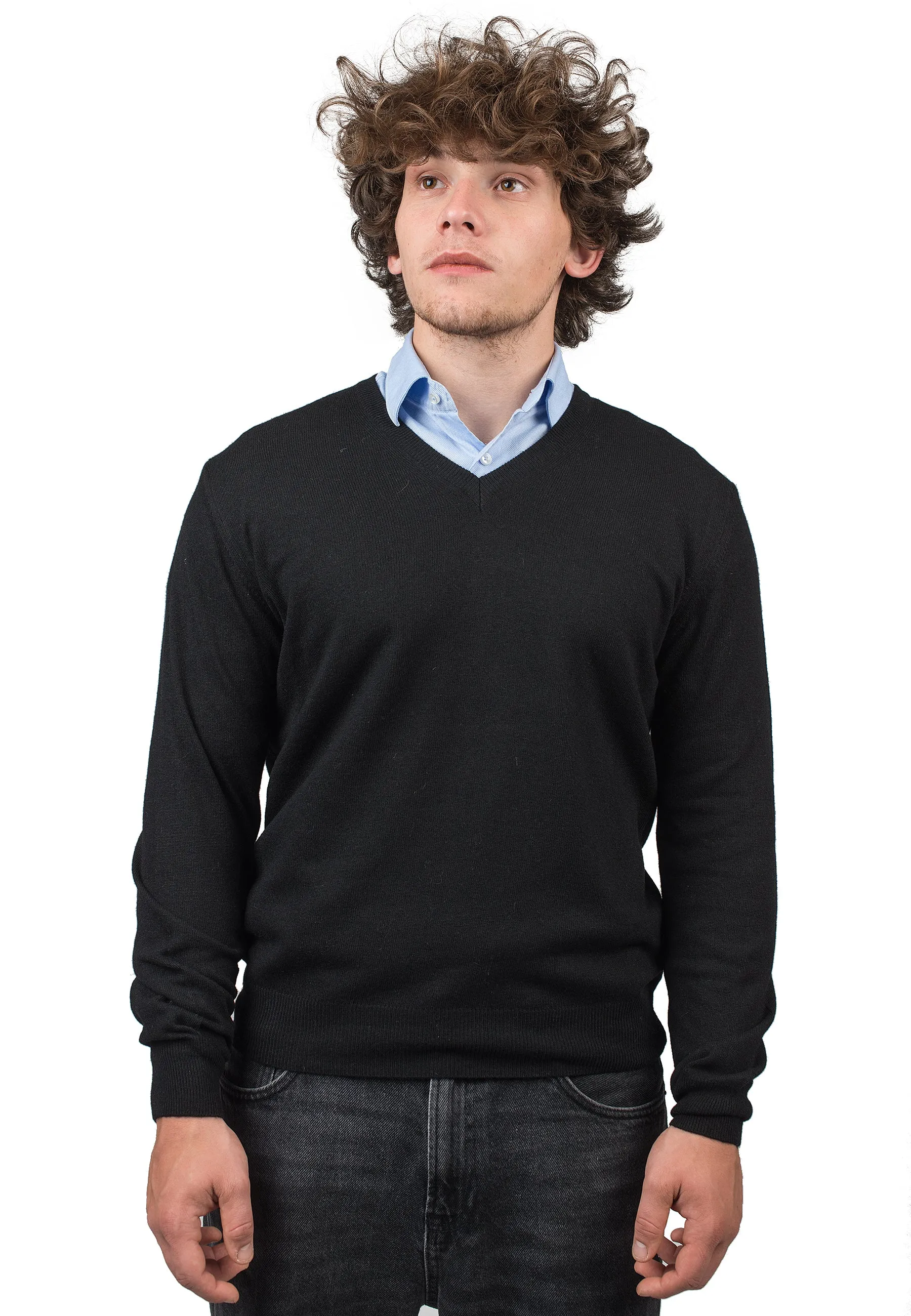 Scollo a V misto cashmere