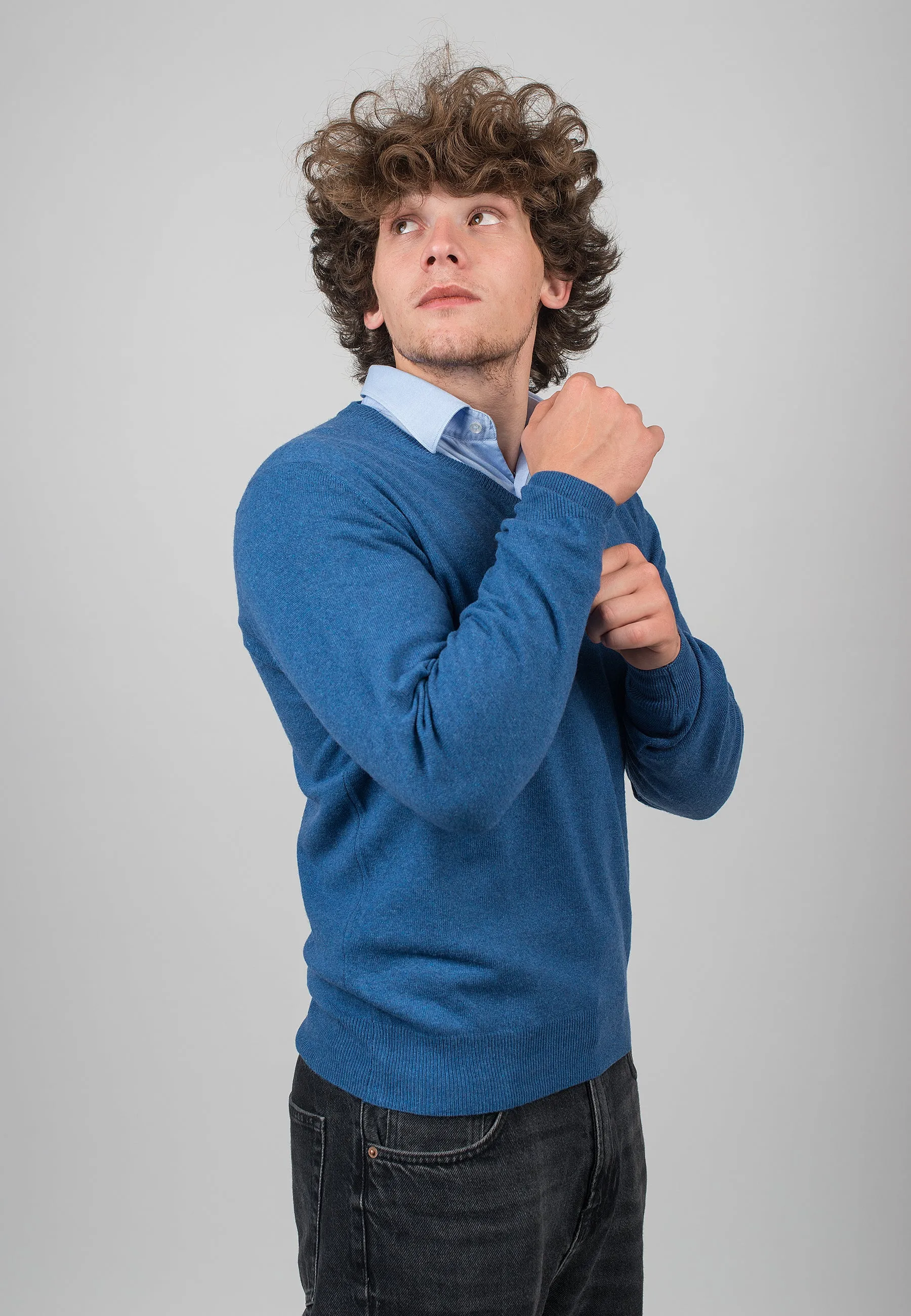 Scollo a V misto cashmere
