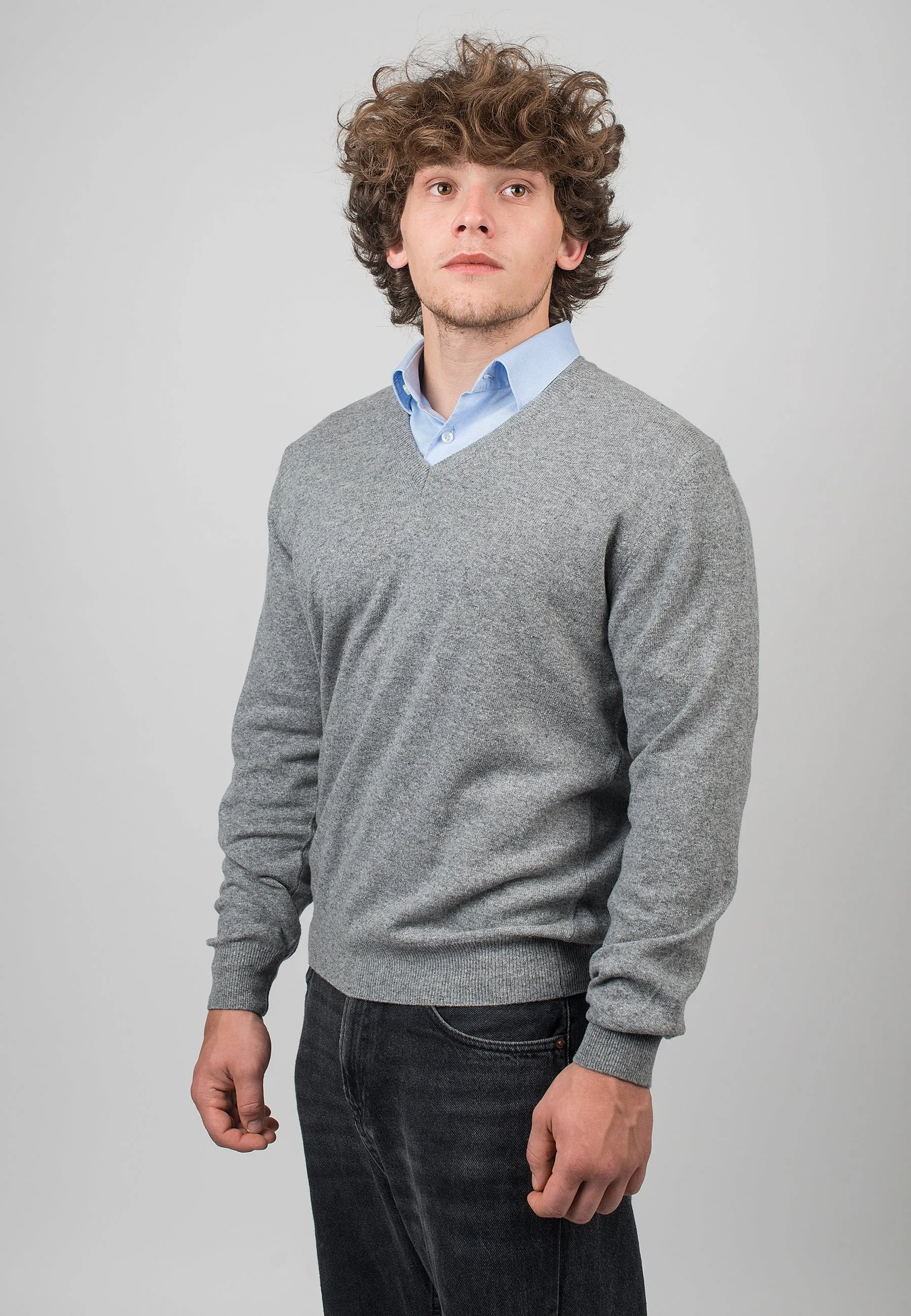 Scollo a V misto cashmere