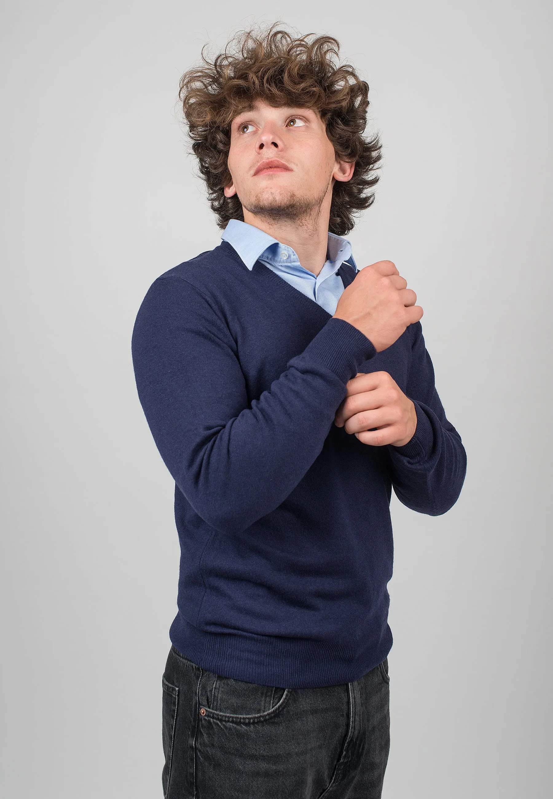 Scollo a V misto cashmere