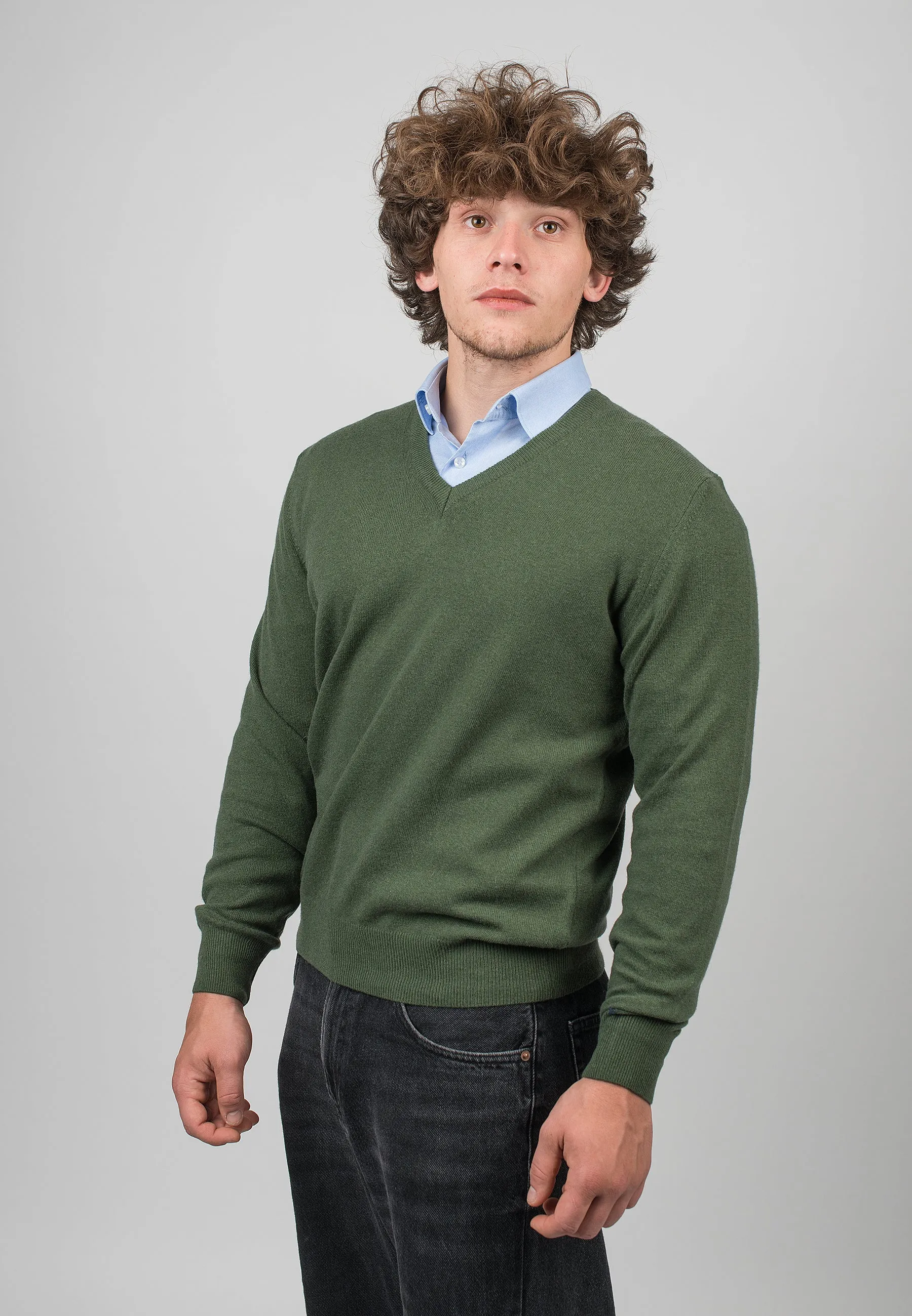 Scollo a V misto cashmere