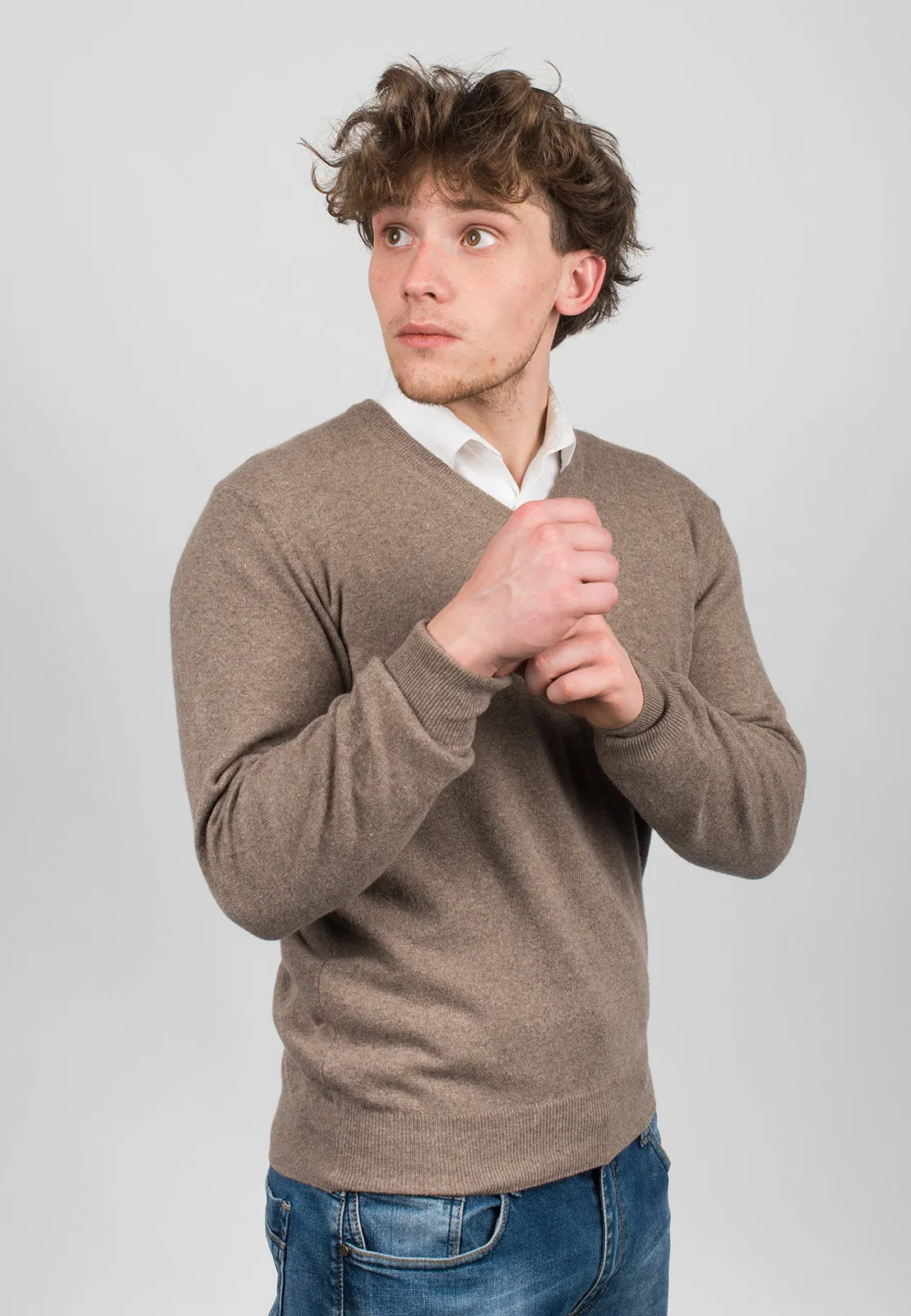 Scollo a V misto cashmere