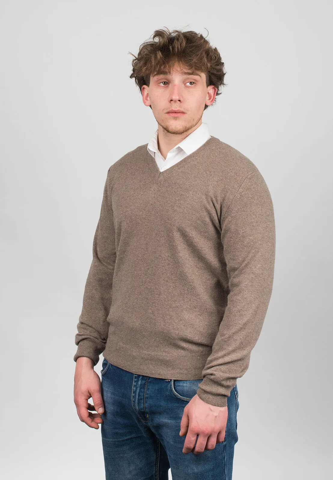 Scollo a V misto cashmere