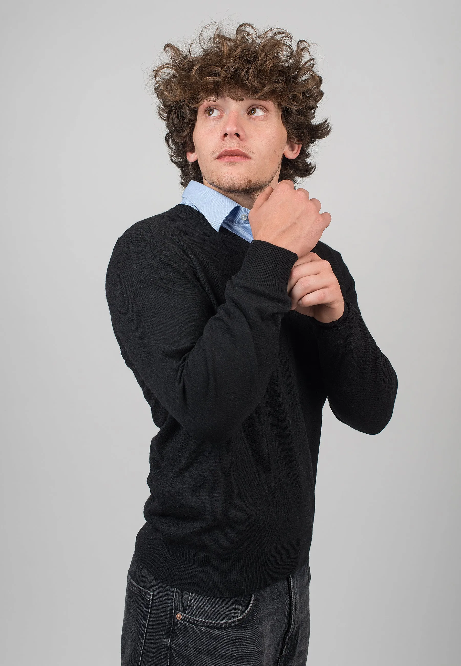 Scollo a V misto cashmere