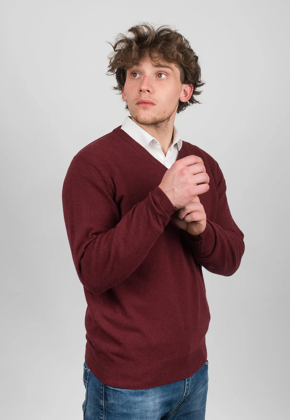 Scollo a V misto cashmere
