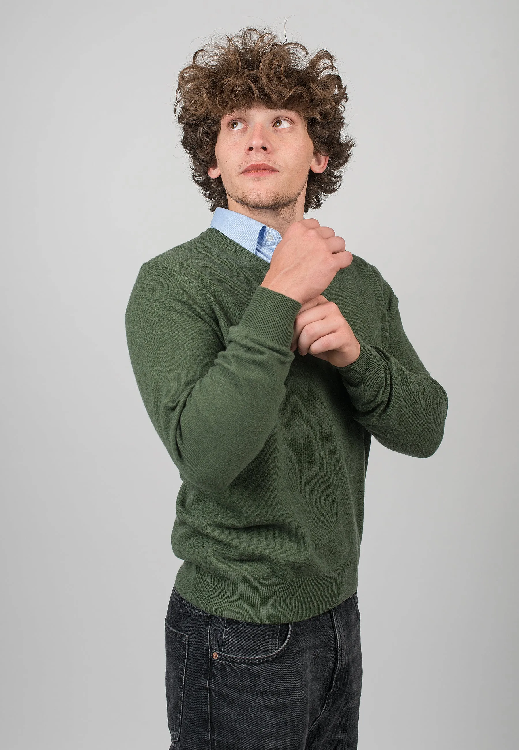 Scollo a V misto cashmere