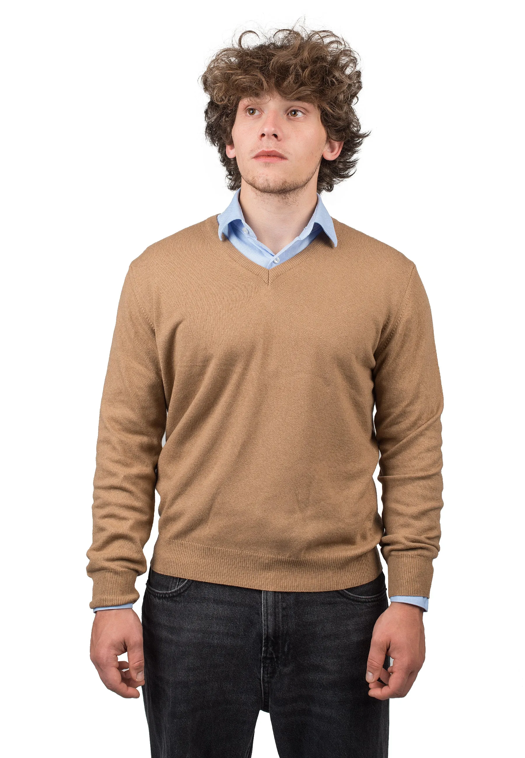Scollo a V misto cashmere