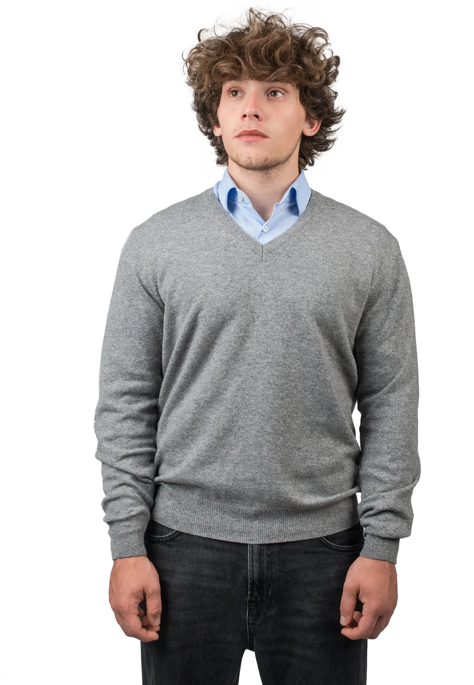 Scollo a V misto cashmere