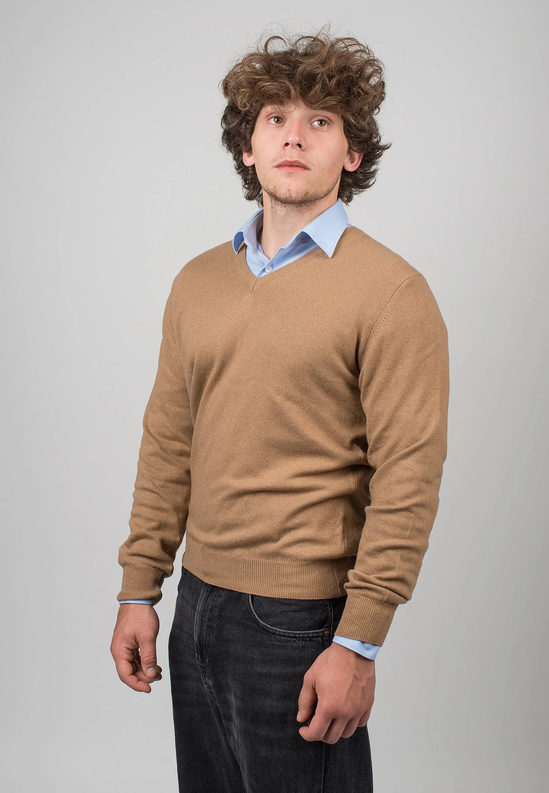 Scollo a V misto cashmere