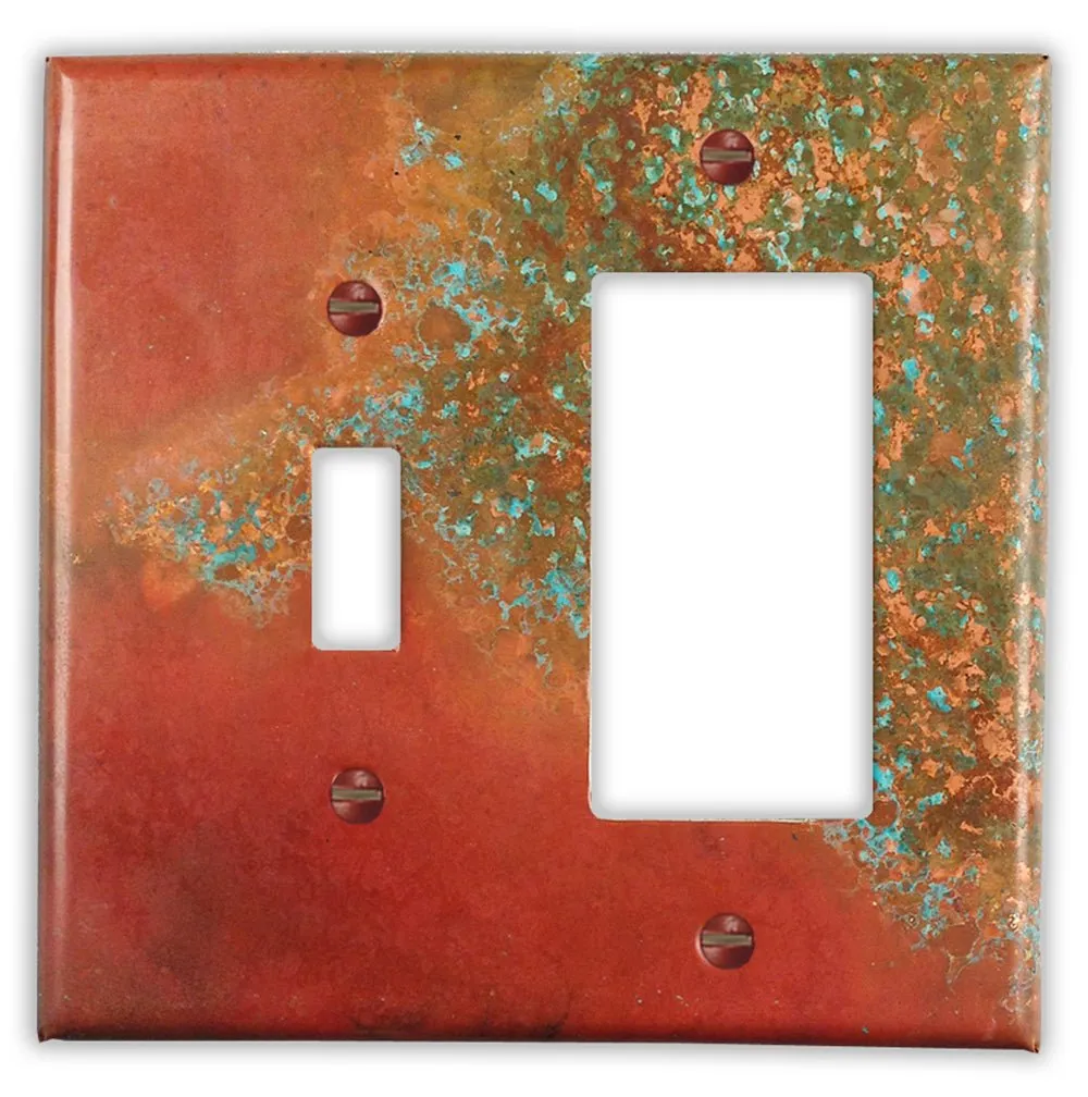 Sierra Copper - 1 Toggle / 1 Rocker Wallplate