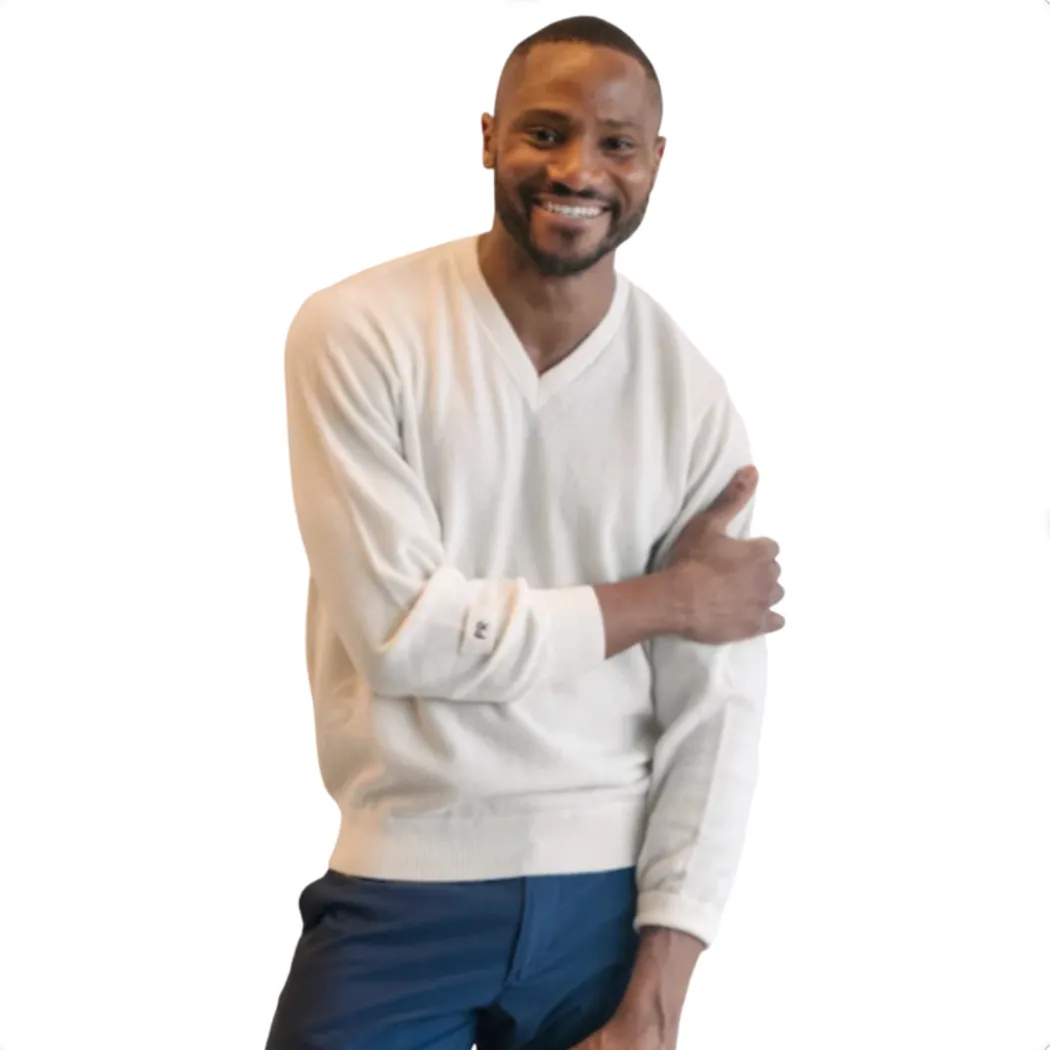 V-Neck Long Sleeve Cashmere Pullover