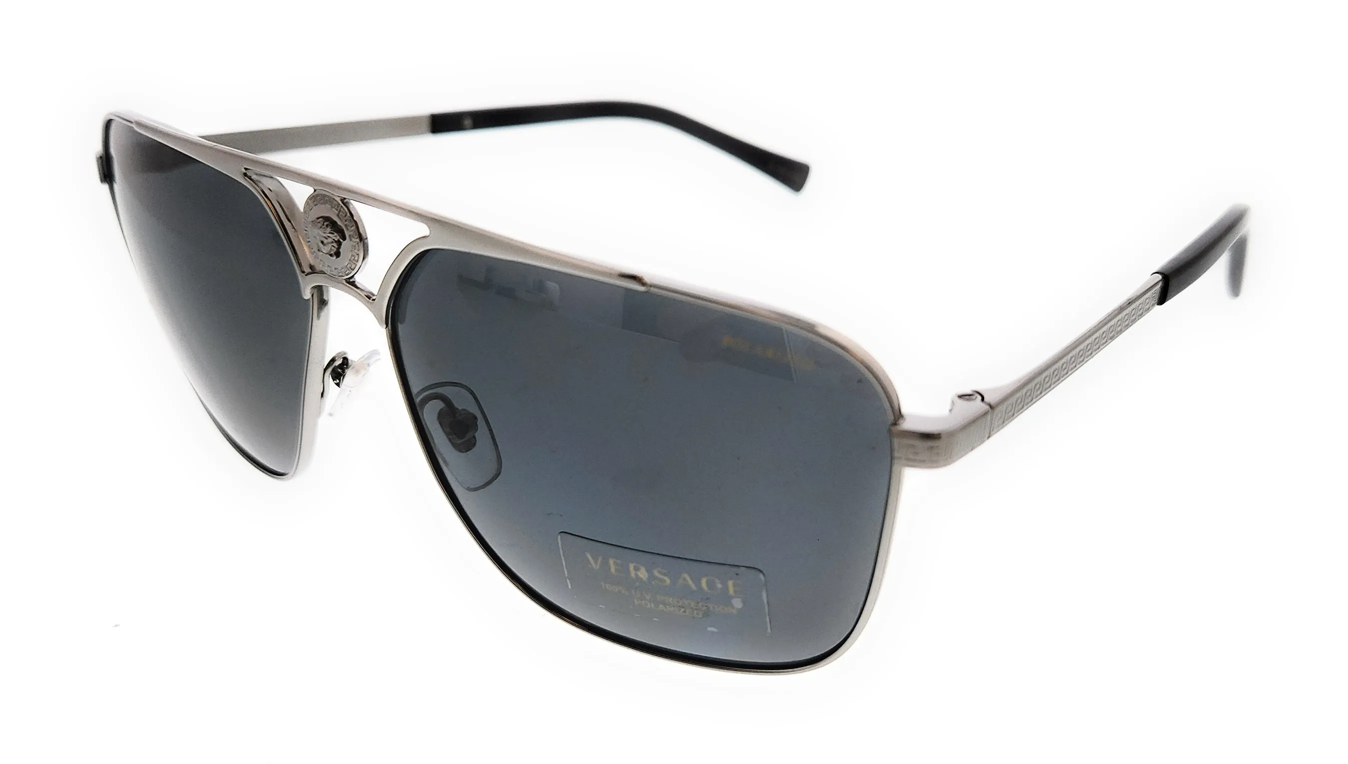 Versace 0VE2238 100181 Gunmetal Rectangular Sunglasses