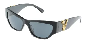 Versace 0VE4383F GB1/87 Black Cateye Full Rim Sunglasses
